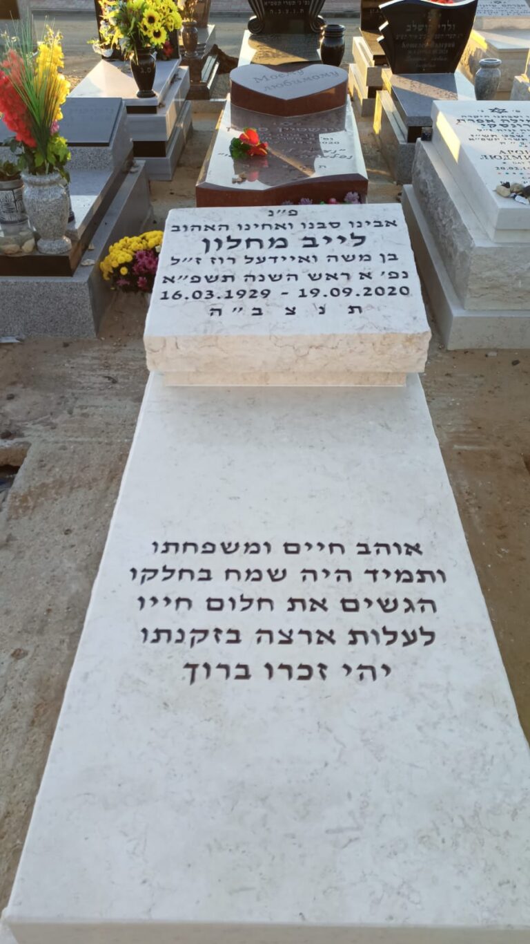 מצבה מתוך קטלוג מצבות הקריה