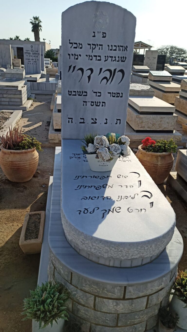מצבה מתוך קטלוג מצבות הקריה