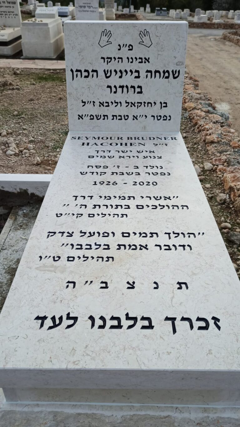 מצבה מתוך קטלוג מצבות הקריה