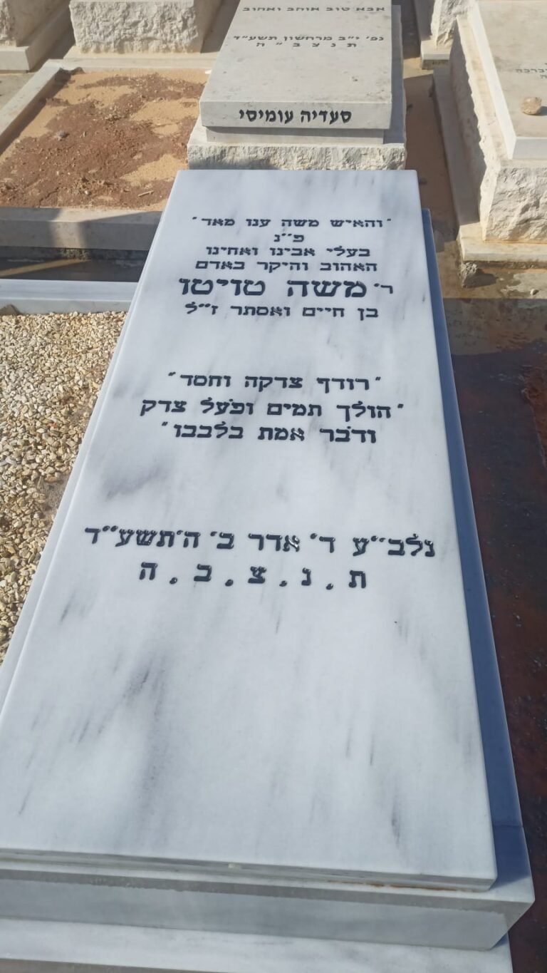 מצבה מתוך קטלוג מצבות הקריה