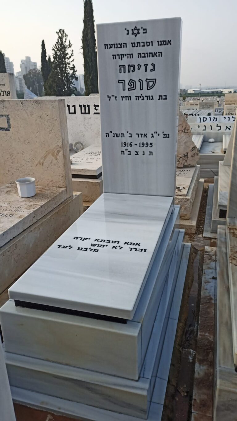 עבודת מצבה באזור רחובות